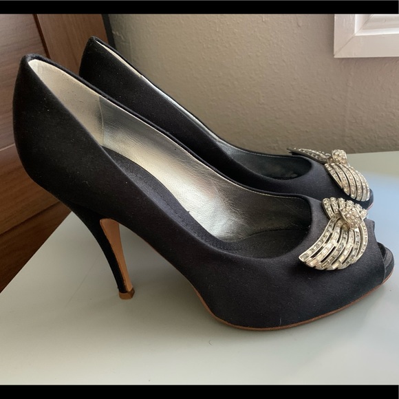 - Giuseppe Zanotti satin open toe pump - Picture 2 of 6